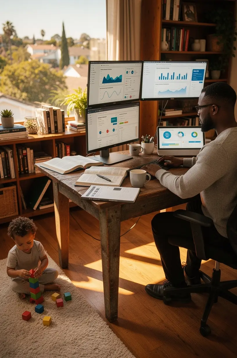 Dashboard displaying software automation metrics and productivity trends for Canadian businesses